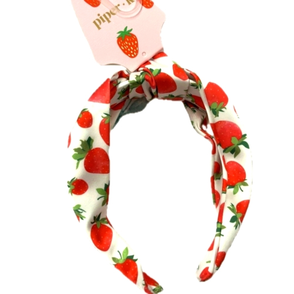 🍓 🔹️Piper K 🔹️Beautiful Strawberry Satin Headband 🍓